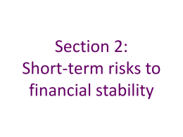 Short-term risks to financial stability
