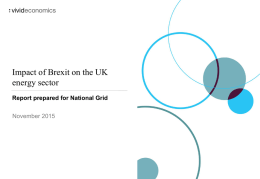 Impact of Brexit on the UK energy sector