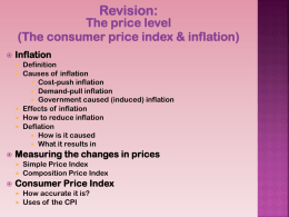 Revision, CPI and Inflation