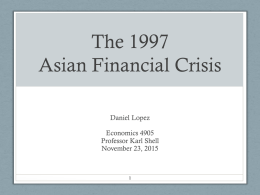 The 1997 Asian Financial Crisis