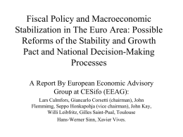 Fiscal Policy and Macroeconomic Stabilization in The