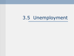 3.5 Unemployment and Inflation