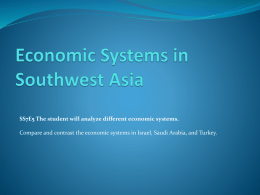 Economic Systems in Southwest Asia
