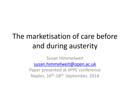 The marketisation of care before and after austerity