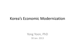 Korea*s Developmental Policy: Past, Present and Future