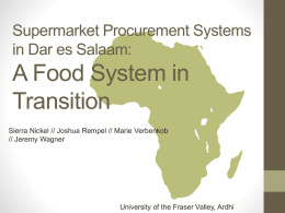 Supermarket Procurement systems in Dar es