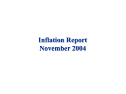 Inflation Report Nov 2004 - Costs and prices