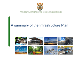 Summary of South African Infrastructure Plan