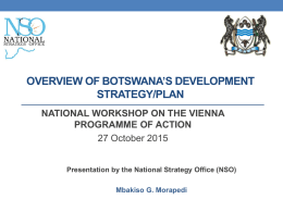 overview of botswana`s development strategy/plan - UN
