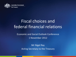 Fiscal choices - Treasury.gov.au