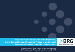 Vision 2030 and Private Public Partnerships
