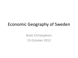 Economic Geography of Sweden