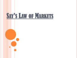 Say`s Law of Marketsx