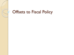 Offsets to Fiscal Policy