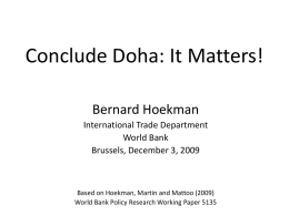 Conclude Doha: It Matters!