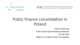 Public finance consolidation in Poland