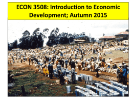 Chapter 22 - Introduction to Economic Development