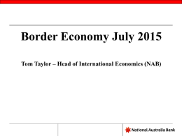 Tom Taylor`s Economic Update July 2015 P