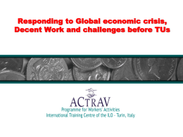 Responding to Global Crisis and Decent Work