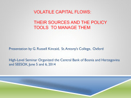 their Sources and the Policy tools to manage Them