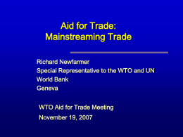 Presentation - World Trade Organization
