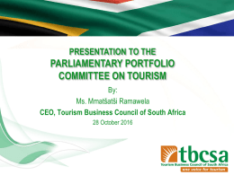 CEO, Tourism Business Council of South Africa