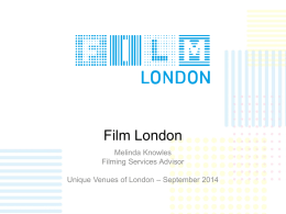 Film London Presentation - Melinda Knowles