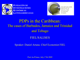 PDPs in the Caribbean: The cases of Barbados, Jamaica and Trin