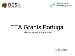National Mental Health Programme - Pedro Mateus