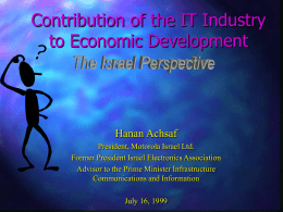 Contribution of IT Industry to Economic Development