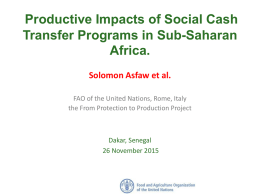 Social cash transfer programs in Sub