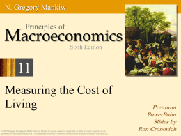 January 31: Chapter 11: Measuring the Cost of Living