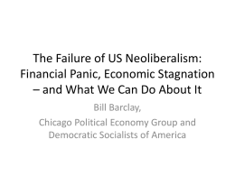 The Failure of US Neoliberalism - DuPage Peace Through Justice