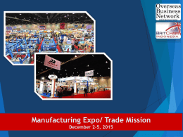 Manufacturing Expo/ Trade Mission December 2