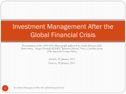 Investment Management After the Global Financial