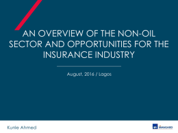 an overview of the non-oil sector and opportunities for the insurance