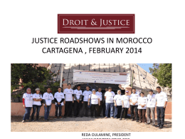 the justice roadshows morocco, 201