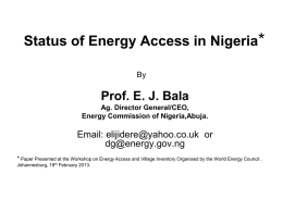 View - Energy Commission of Nigeria