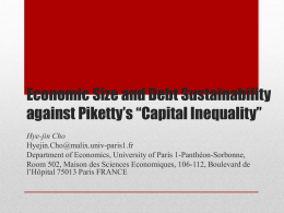 Economic Size and Debt Sustainability against Piketty*s