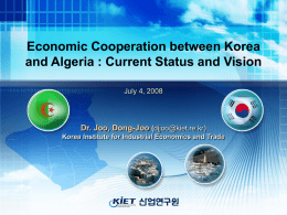 Korea and Algeria : Partnership toward Global Power Economies in