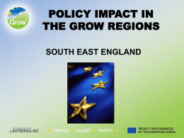 Presentation on the Policy Impact in the Grow regions