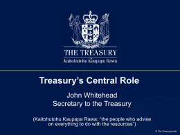 Treasury`s Central Role