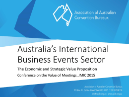 Australia`s International Business Events Sector