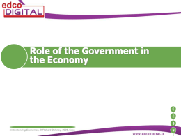 THE ROLE OF THE GOVERNMENT IN THE ECONOMY