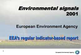 Press presentation - European Environment Agency