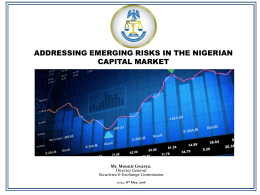 Slide 1 - The Securities and Exchange Commission, Nigeria