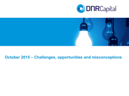 DNR Capital Client Presentation October 2015