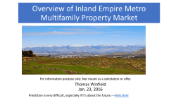 Inland Empire is in the Expansion Phase