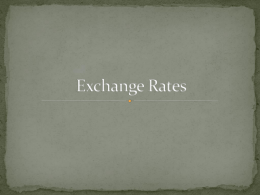 Exchange Rates - Uniservity CLC