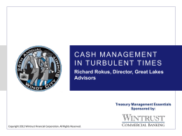 Cash Management In Turbulent Times